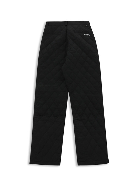 winter padded long pants black
