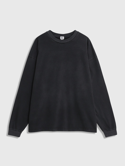 Sun Dyed Long Sleeves Tee (Black)