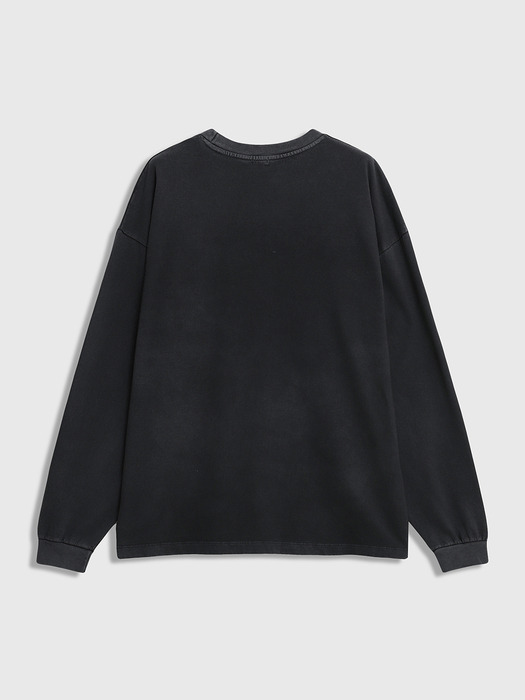 Sun Dyed Long Sleeves Tee (Black)