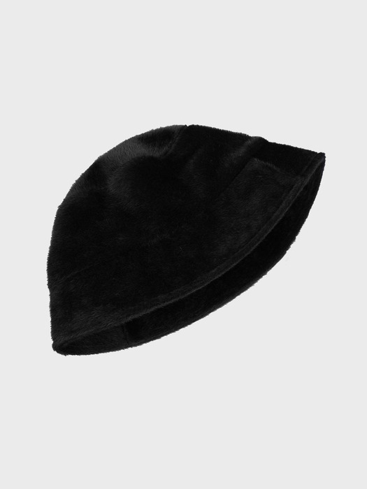 FUR BUCKET HAT_BLACK