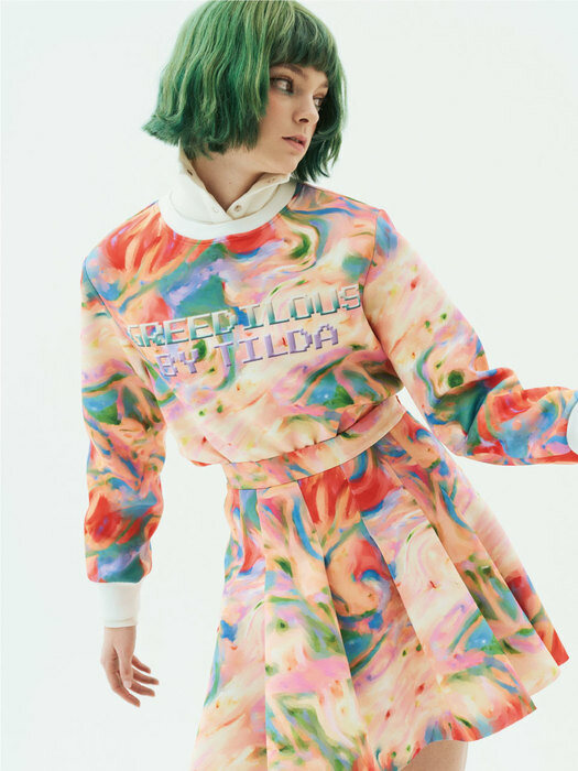  GREEDILOUS By Tilda Liquid Print Sweatshirt