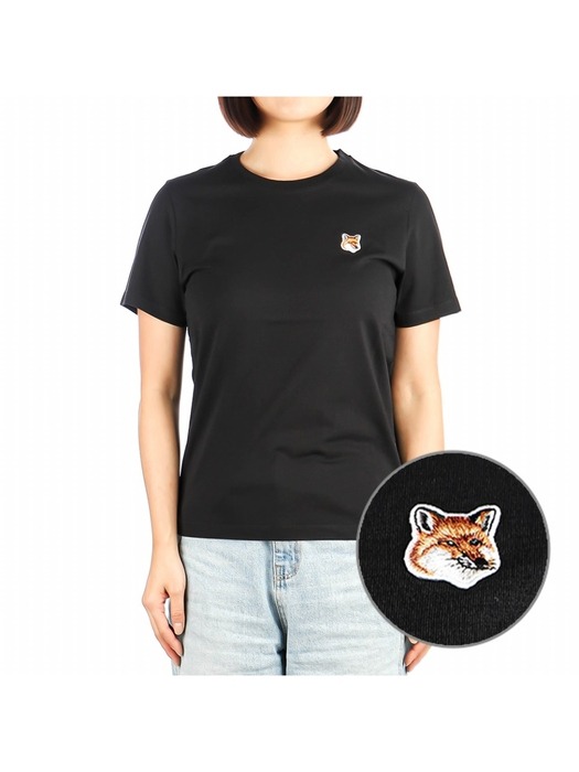 24SS (LW00105KJ0008 BLACK) 여성 폭스헤드 반팔 티셔츠