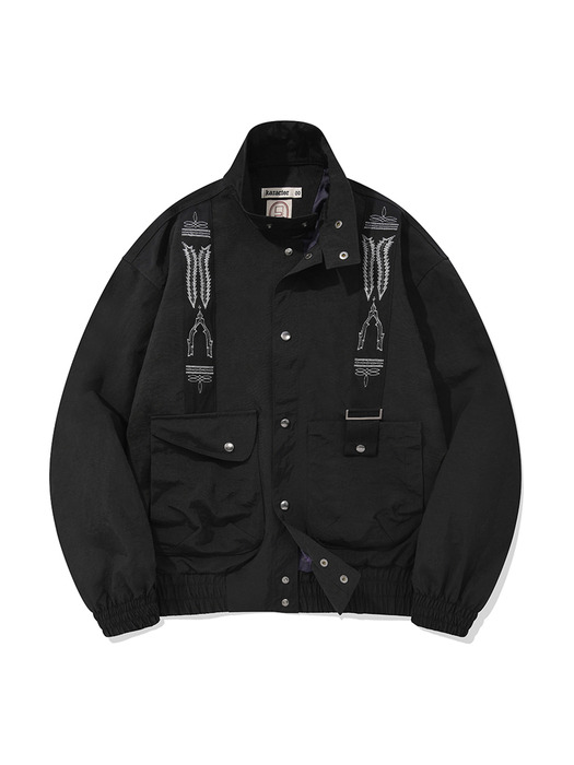 Heritage nylon work jacket / Black