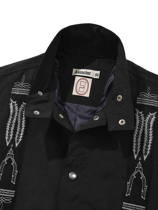 Heritage nylon work jacket / Black