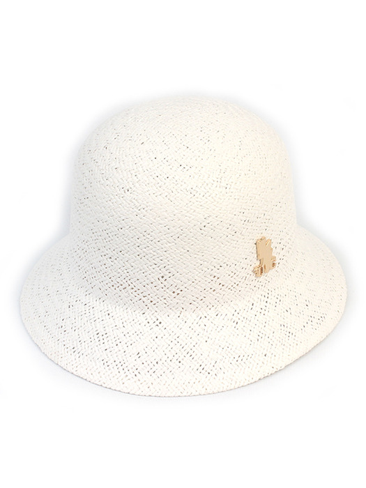 Cool Simple White Cloche Hat 여름페도라