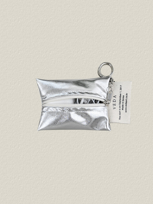 베다 파우치 미니 키링_실버_Veda pouch mini keyring [Silver]