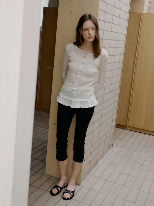 [3color] 200 see-through knit cardigan