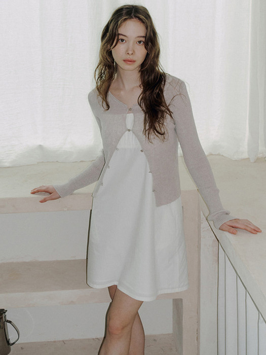 [3color] 200 see-through knit cardigan