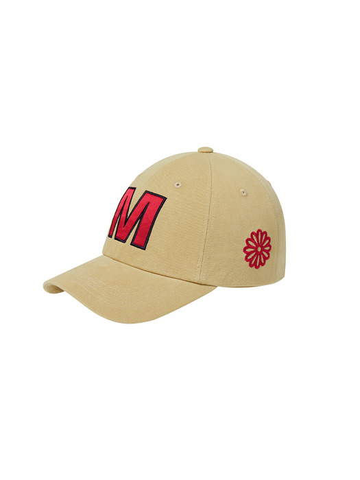 CAP M SATIN_BEIGE RED