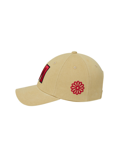 CAP M SATIN_BEIGE RED