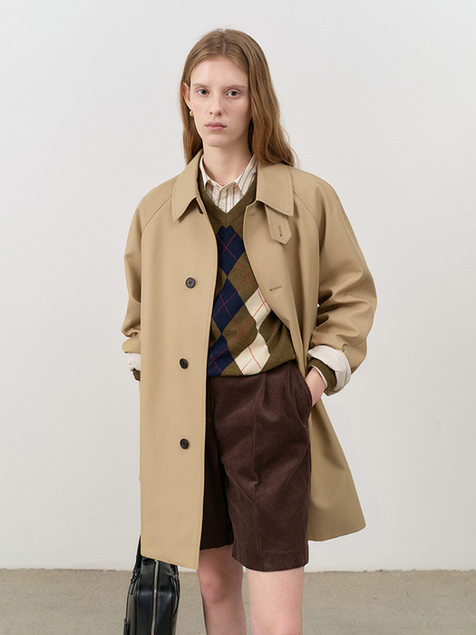 UNISEX HALF MAC COAT CLASSIC BEIGE_UDTR4C101I2