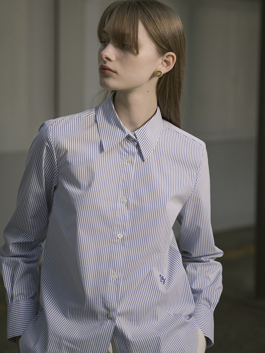 SITP5070 regular-fit signature shirt_Blue stripe