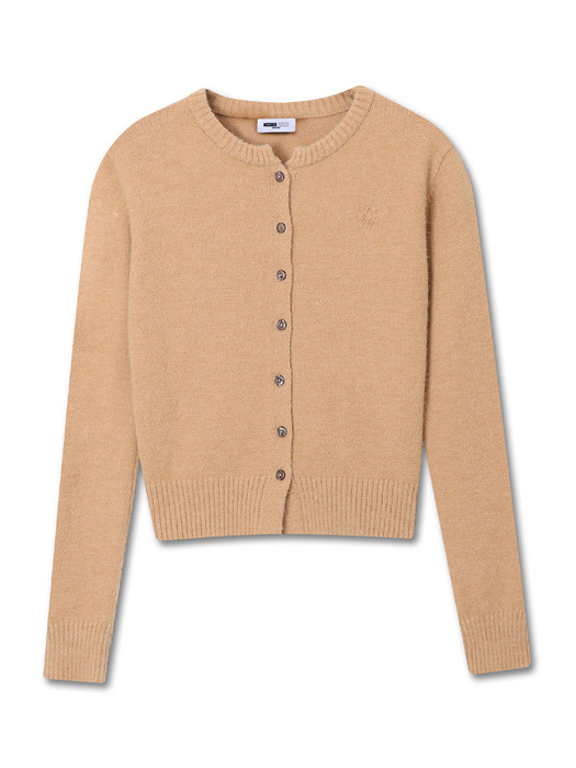 BASIC WOOL KNIT CARDIGAN WARM BEIGE