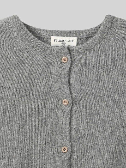 [24 FALL][SALT Label] RACCOON KNIT CARDIGAN_GRAY