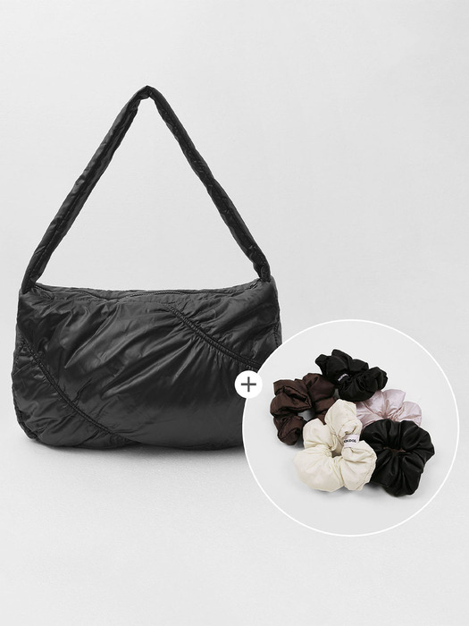 [스크런치 증정] [5color] 셔링 포인트 패딩 빅백 MDBG007