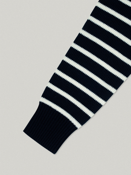 KRONE STRIPE KNIT [NAVY IVORY]