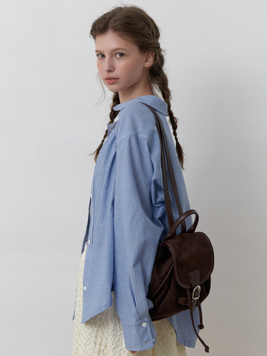 A SUEDE BACKPACK_BROWN