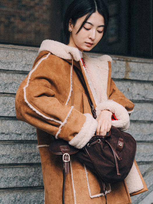 A SUEDE BACKPACK_BROWN