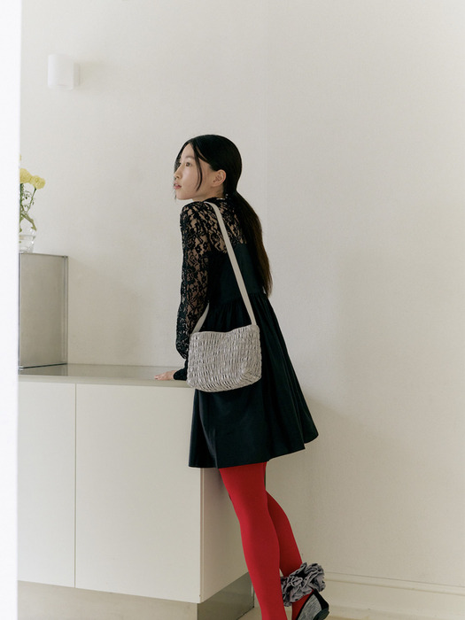 Millie Bag Ruched Silver - Image 2