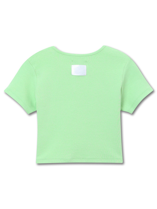 ESSENTIAL RIBBED CROP TOP MINT GREEN