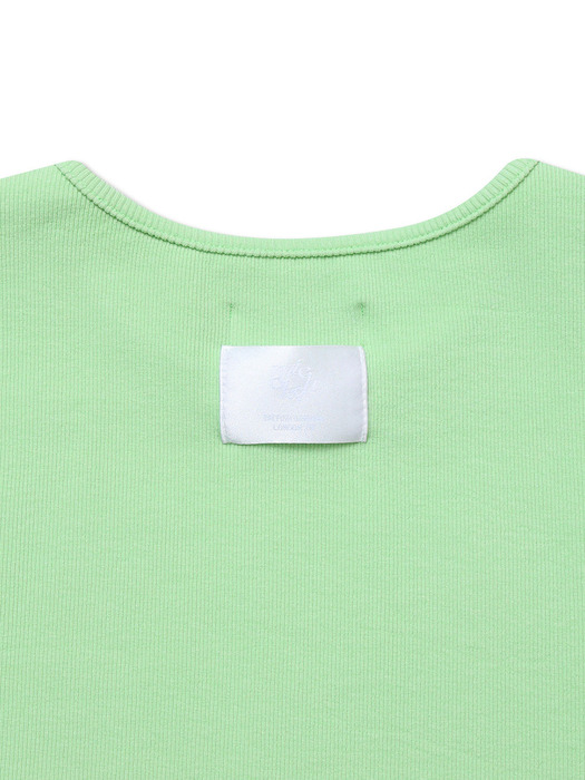 ESSENTIAL RIBBED CROP TOP MINT GREEN