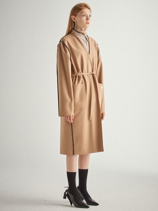 CAMEL cashmere effect reversible coat(HJ005)