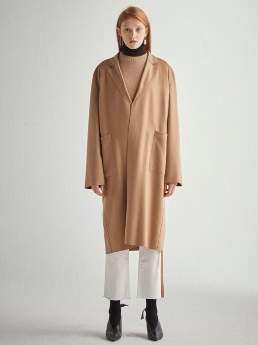 CAMEL cashmere effect reversible coat(HJ005)