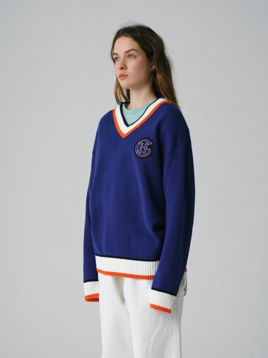 Crest Cricket Sweater M/Blue G9S2K410_53