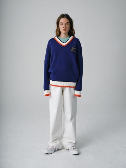 Crest Cricket Sweater M/Blue G9S2K410_53