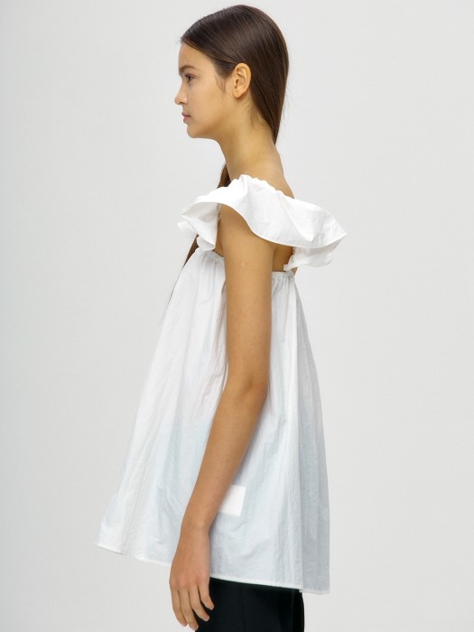 GATHER WING TOP(OFF WHITE)