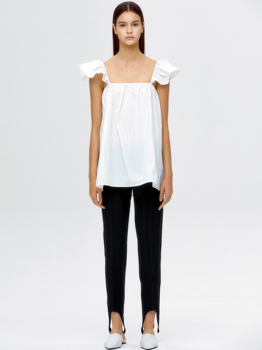 GATHER WING TOP(OFF WHITE)