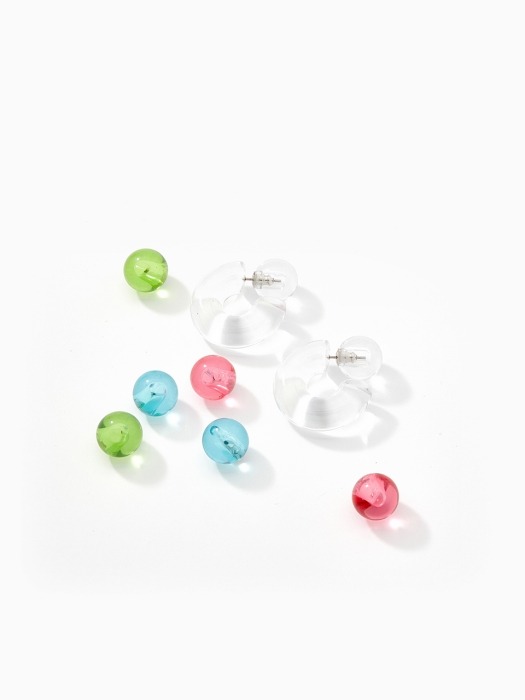 bold transparent earring