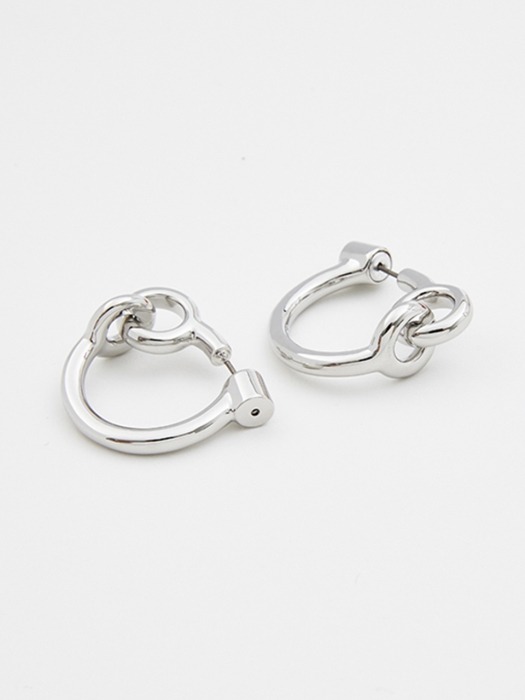 Double Link Hoops_Silver