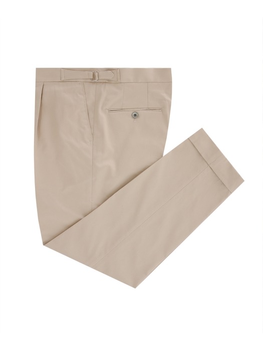 premium cotton chino trousers (beige)