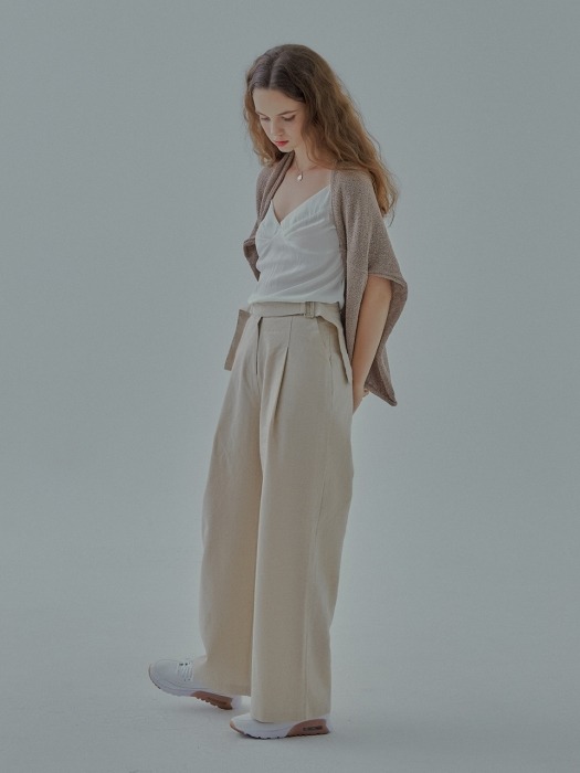 BELT PANTS (beige)