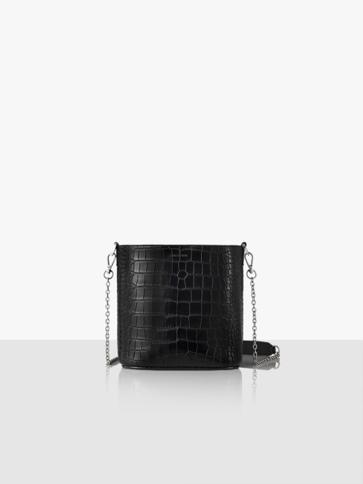 PINGO BAG 16 CROCO CHAIN SET - BLACK