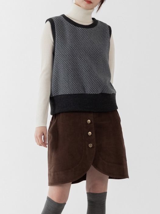 Dotted Wool Vest_gray
