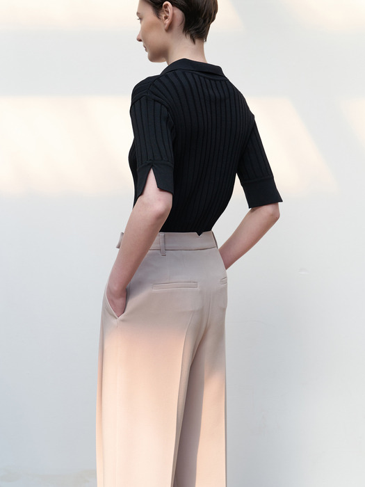 TTS TUCK STRUCTURED TROUSERS 2COLOR