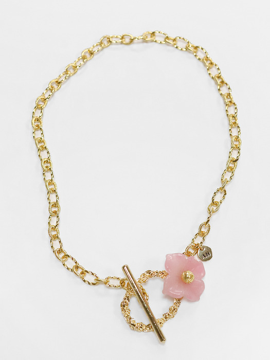 Cherry blossom golden necklace