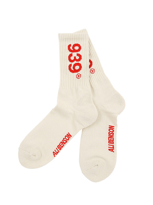 939 LOGO BOARD SOCKS (IVORY)