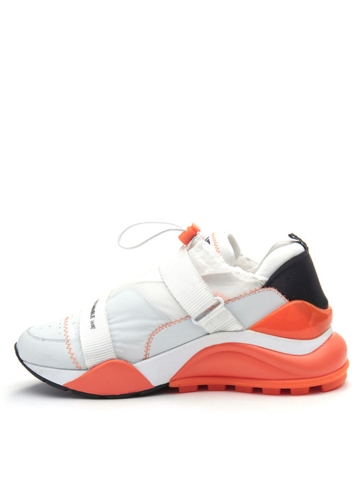 [UNISEX] ARNESS_ RECYCLED NYLON BELTED SNEAKERS - ORANGE