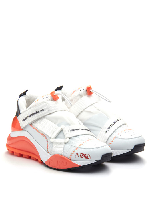 [UNISEX] ARNESS_ RECYCLED NYLON BELTED SNEAKERS - ORANGE