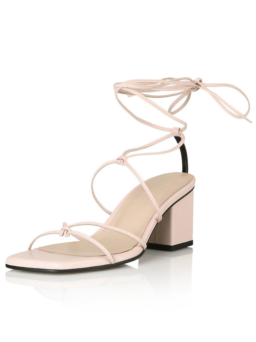 Y.01 Jane candy lace-up sandals / YY20S-S49 Light pink