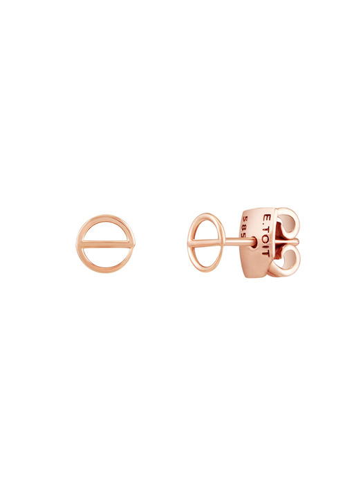 14k gold simple e earrings ETE-01008