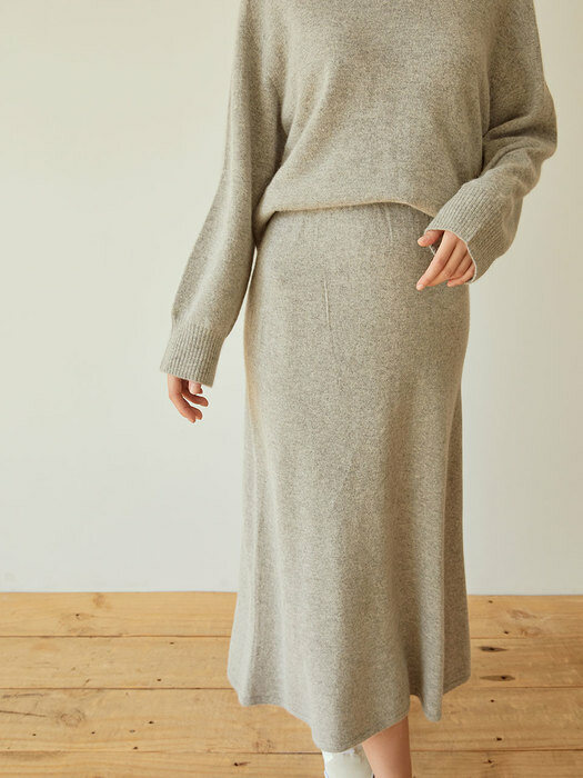 Fox Whole Garment Skirt(Gray)