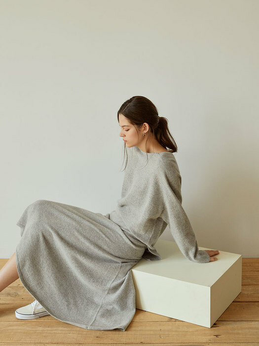 Fox Whole Garment Skirt(Gray)
