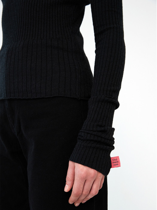 Longsleeve turtleneck knit-pullover