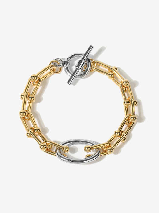 two-tone chain bracelet B003