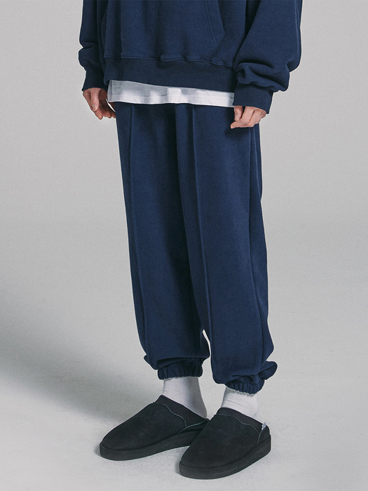 JOGGER SWEAT PANTS navy (기모)