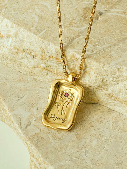 Mood in frame necklace(Gold color ver)